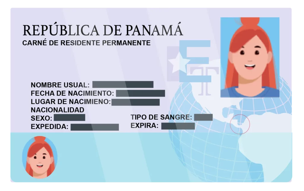 Panamanian permanent resident card illustration